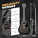 GLARRY Full Size 6 Strings Acoustic Electric Guitar Beginner Kit w/ 15W Amp, Cutaway 41 Inch Electric Acoustic Guitar w/Inbuilt Tuner, Bag, Strap, Picks, Strings, Basswood Guitarra, Distressed Black