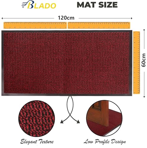BLADO Washable Door Mats Indoor & Outdoor, Non-Slippery Heavy Duty, Stylish & Large Rubber - Image 2
