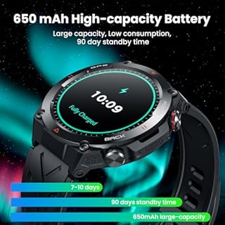 Orologio Smartwatch Uomo GPS Sport: 1,45" Rotondo Orolog Intelligente con Chiamate Bluetooth Fitness Smart Watch Impermeabile con AI Vocale Monitoraggio Sonno 650mAH Batteria Compatibile iOS Android