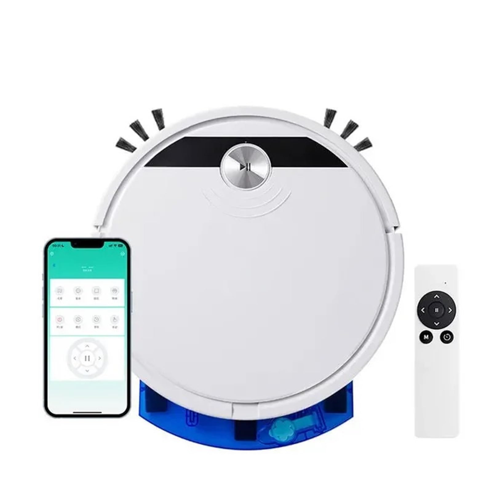 EWsdsfs 2800PA 3-in-1 RS800 With Remote Control&APP Super Quiet Smart Robot Vacuum Cleaner Wet&dry Mopping Floor Home Appliance(Red)