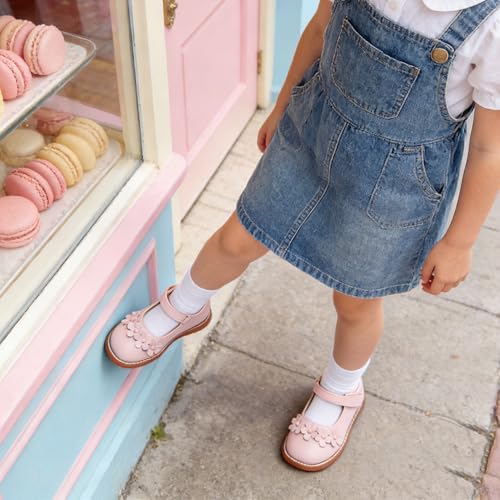Image of Flaryzone Toddler Little Girl Mary Jane School Uniform Oxfords Flat Dress Shoes