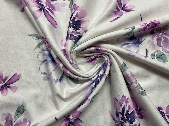 Tissu éponge bambou Fleur d'eau Lilas 5 m pour créer votre linge de bain maison