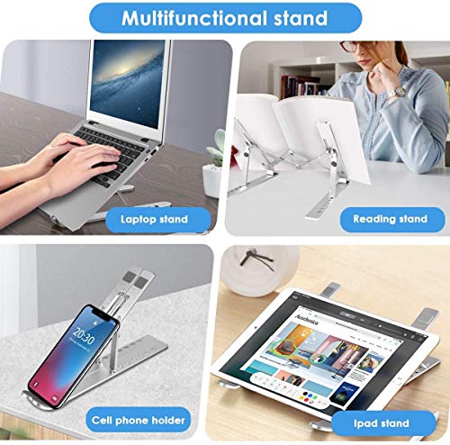 image for ZHUOEN 2020 Laptop Stand, 7-Angles Adjustable Computer Tablet Stand, P
