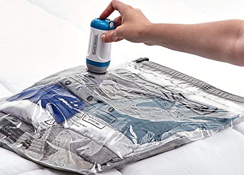 Black & Decker Vacuum Space Bag, 3 Medium Travel Size Plus Pump, Clear