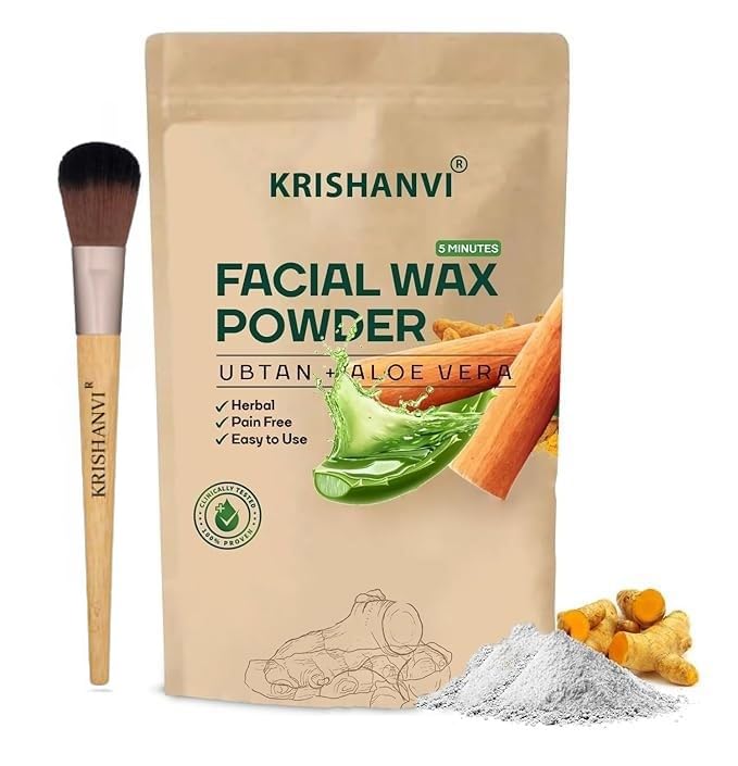 Facial Hair Removal Wax Powder with Ubtan & Aloevera, Painless Herbal Facial & Body Hair Remover Waxing Powder for Women No Harmful Chemicals, No Irritation, No Skin Rashes-100 GM (B0DGH1LM1H) Amazon Price History, Amazon Price Tracker