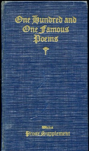 One Hundred and One Famous Poems with a Prose S... B003Y2WO4G Book Cover