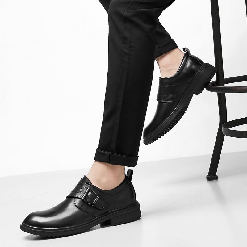Men's Slip-On Dress Shoes Mens Pointed Toe Classic Formal Business Weeding Oxfords Prom Derby Shoes3