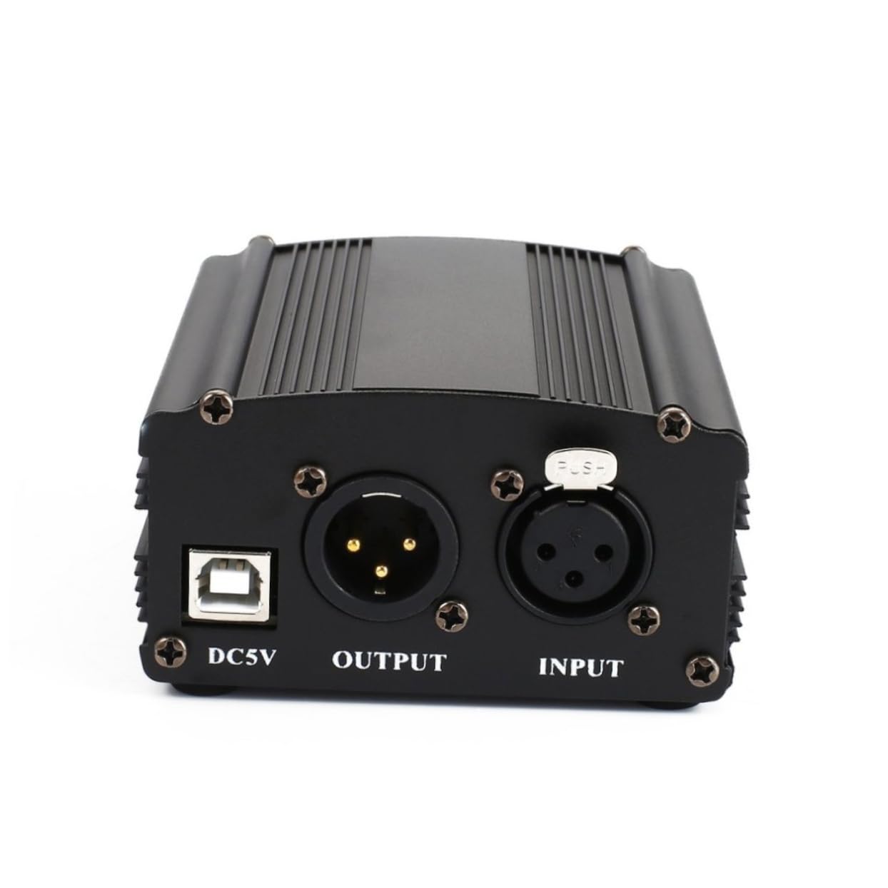 BESTonZON Fuente De Alimentación Entrada USB para Micrófono De Condensador para Grabación y Transmisión Estudios o Salas De Ensayo