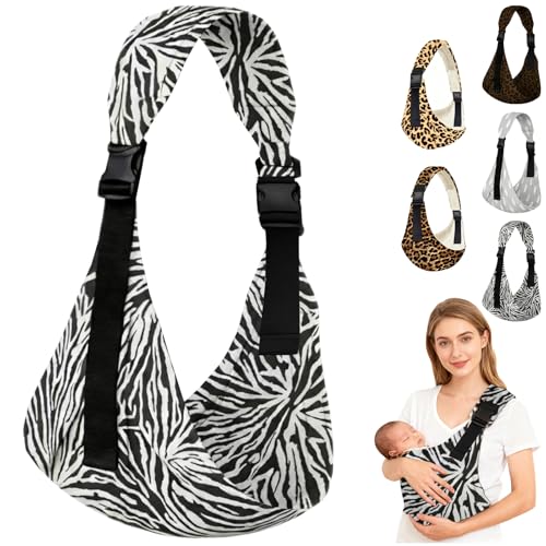 LUKIUP Fascia portabebè per neonati, Tracolla regolabile, Portabebè laterale, Fascia ergonomica per neonati, per neonati, bambini fino a 20 kg (C)