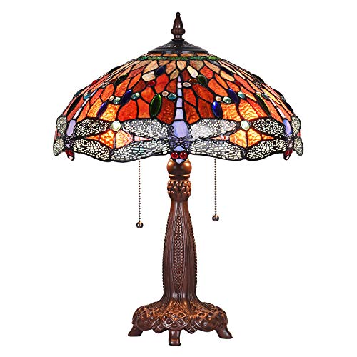 🔥 Cashback up to 70% Capulina Tiffany Table Lamp for Bedrooms Living Room 2-Light 16" Width Lamp Shade Handmade Antique Art Tiffany Style