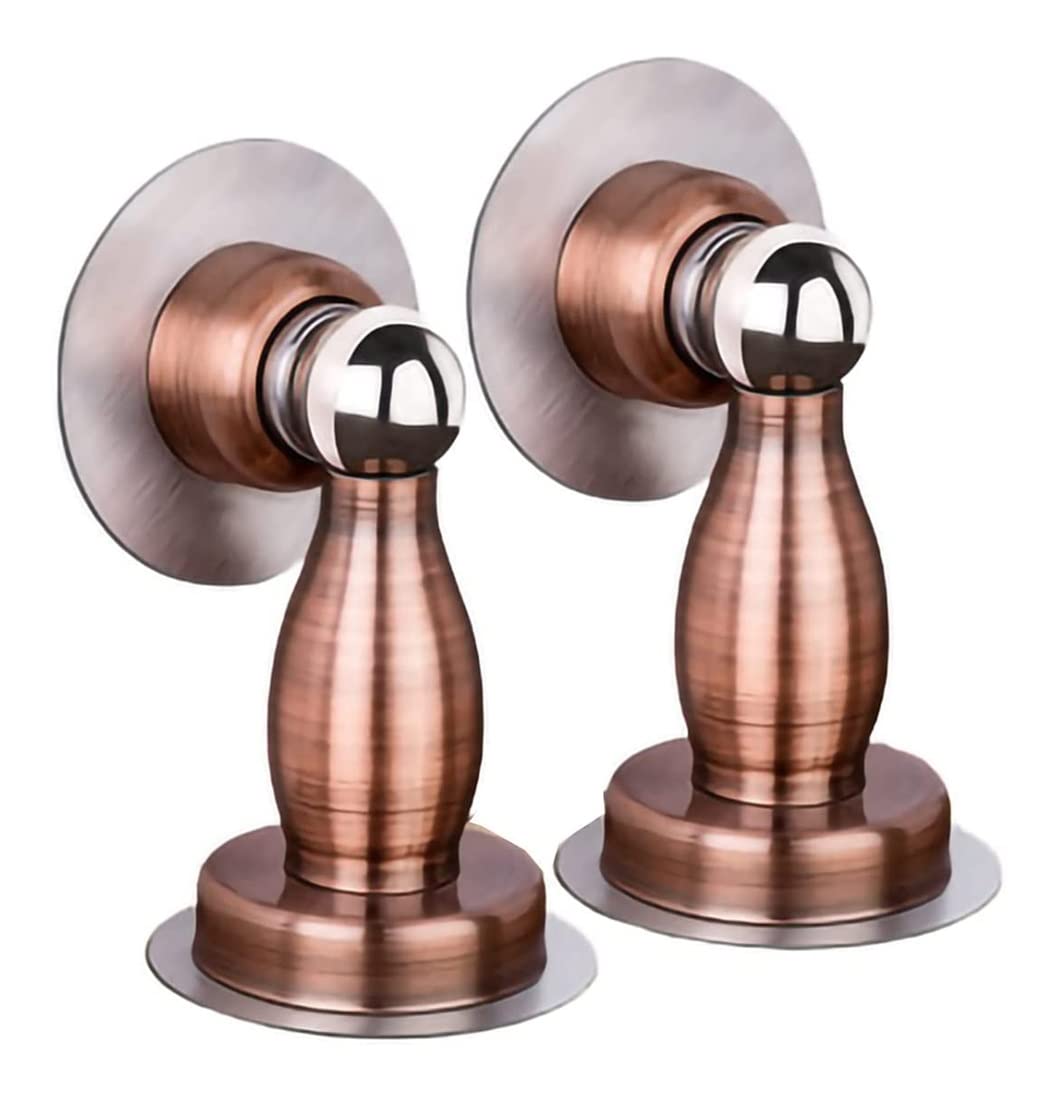 Nvsfzgiyg Silver Door Stopper Doorstops Magnetic Stop Catch, Stoppers,Brushed Nickel Stainless Steel Wall Protector
