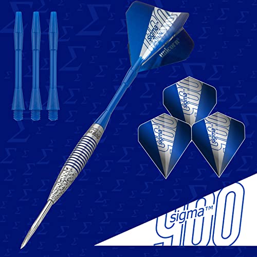 Unicorn Steel Tip Professional Darts Set, Silver/Blue, 21 g - Image 2