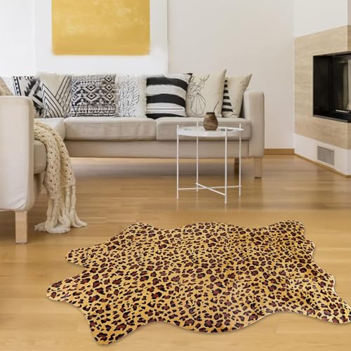 Tapete Leopardo con Estampado Animal 109x74 cm Antideslizante miniatura 2