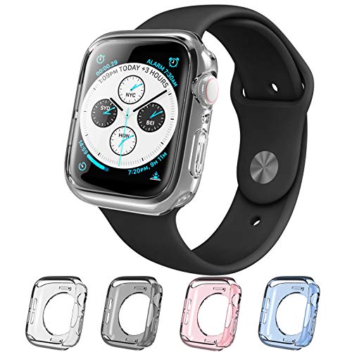 i-Blason Case Compatible with Apple Watch 40mm Series 5 2019 / Series 4 2018, [Halo] TPU Cases [4 Color Combination Pack] [Compatible with Apple Watch Series 4 / Series 5] (40 mm)