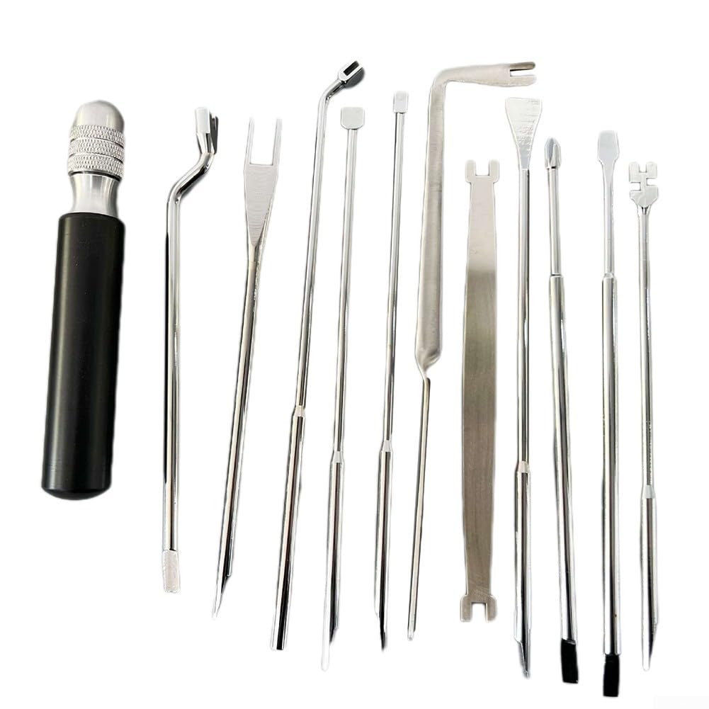 Professional 591213 Kit d'outils d'accordage avec clé d'accordage pour l'entretien des instruments à cordes (12 pièces)