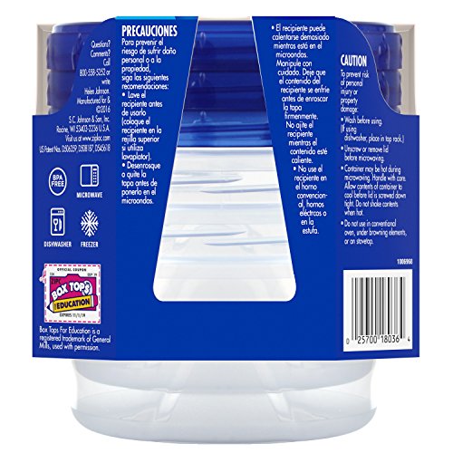 Ziploc Twist N Loc Food Storage Meal Prep Containers Reusable For Kitchen Organization, Dishwasher Safe, Small Round, 3 Count #TOP3