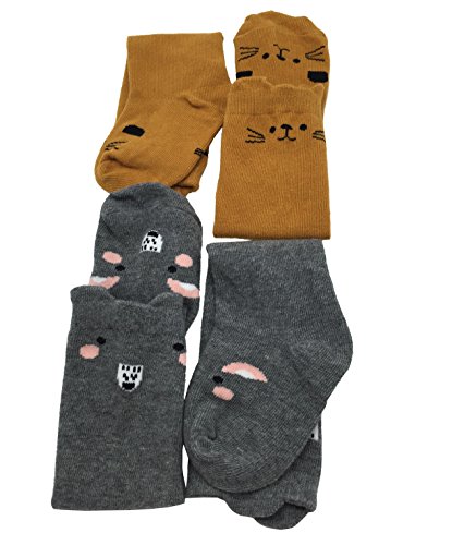 Cherion Unisex Baby Girls Socks,4 Pairs Toddler Boy Animal Knee High Socks (M(1-3 Years)) #TOP1