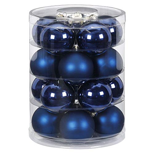 MAGIC Weihnachtskugeln Glas 6cm 20 STK. Christbaumkugeln Farbe: Midnight...