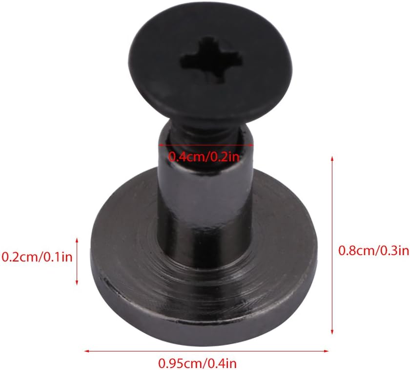 Tyenaza Leather Screw Rivet 20sets DIY Brass Flat Head Belt Strap Rivets Screw for Luggage Leather Craft 5mm 8mm (8mm)