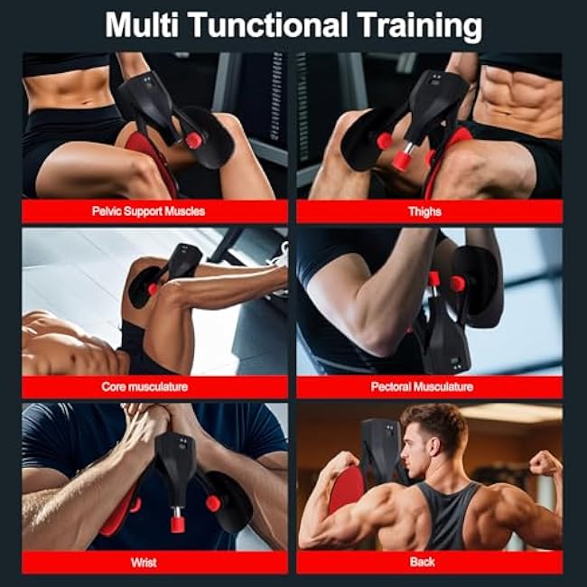 Thigh Master Thigh Trainer Hip Trainer Kegel Exerciser 77LB, Pelvic Floor Trainer with Leg Straps, Inner Thigh Exercise Workout Equipment for Home, Pelvic Floor Strengthening Device for Women Men