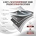 Waterproof Half Car Cover for Large SUV L, Outdoor Roof & Windshield Protector with Cotton Liner, All Weather Top Half Cover for Rain, Snow, Sun, Dust and Debris, Fits Most Full Size SUVs