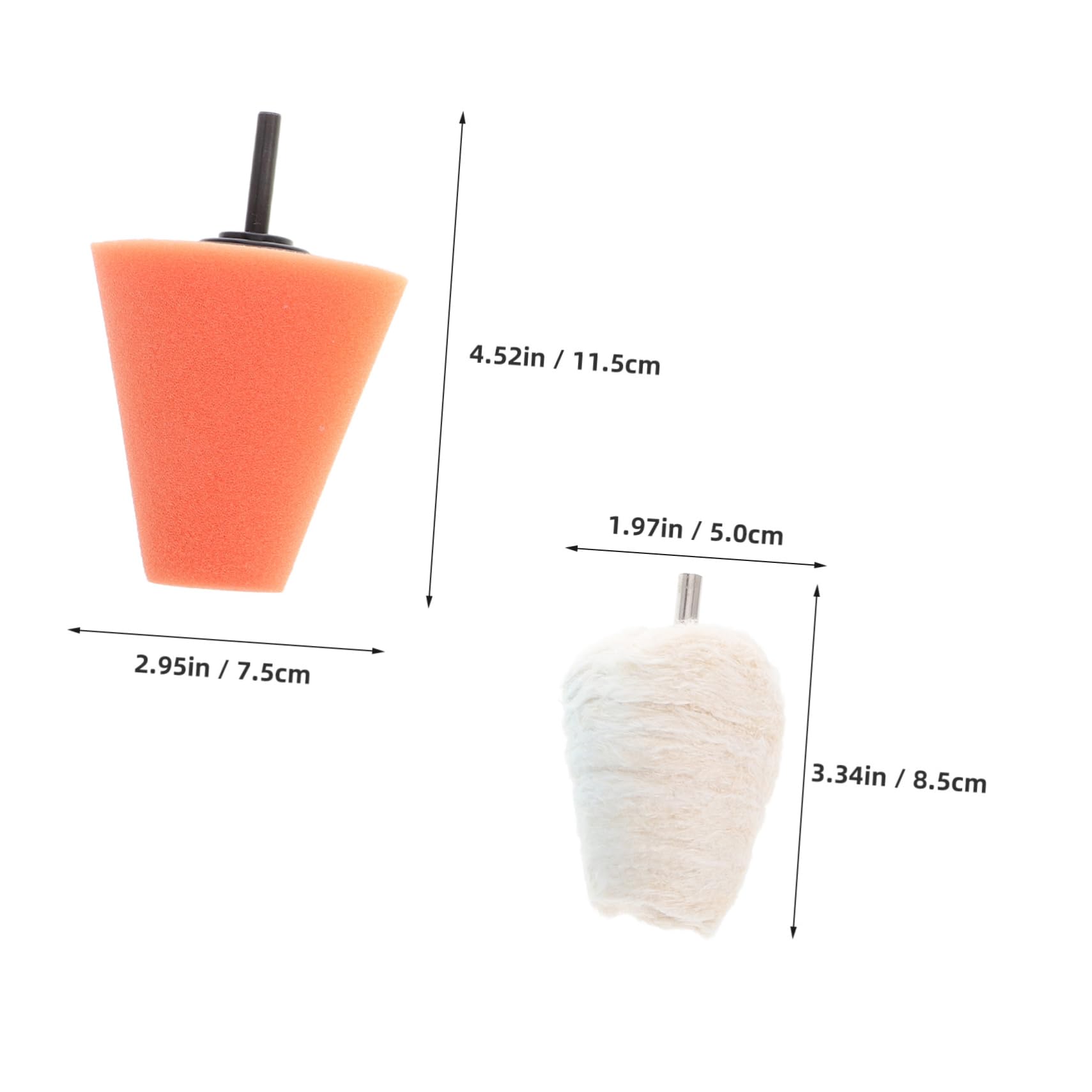 MUCKLILY Automotive Buffing Wheel Set Compatible Car Wheel Hub Buffing Kit for Clay Bars Detailing