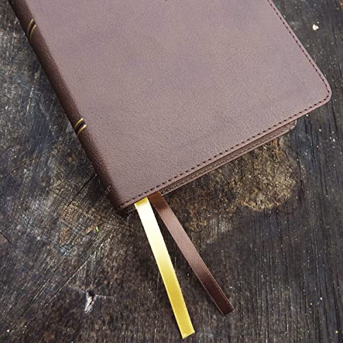 Image of Niv, Larger Print Compact Bible, Leathersoft, Brown, Red Letter, Comfort Print
