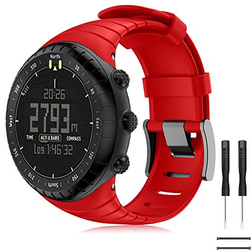 TOPsic Banda de Reloj para Suunto Core ,Correa Reemplazo de Silicona Suave Deportiva para Suunto Core Pulsera de actividad física y ritmo cardiaco, Para 5.51