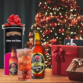 Buy Kopparberg Swedish Mixed Fruit Cider Gift Set with Branded Glass in Collectable Tin – Perfect Birthday and Christmas Gift for Her – Topline