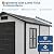4x6 ft Outdoor Resin Storage Shed with Floor, Lockable Door & Window, Sloping Roof, Plastic Outdoor Sheds with Floor Garden Shed for Backyard Patio Lawn Mower Bike Tool Storage