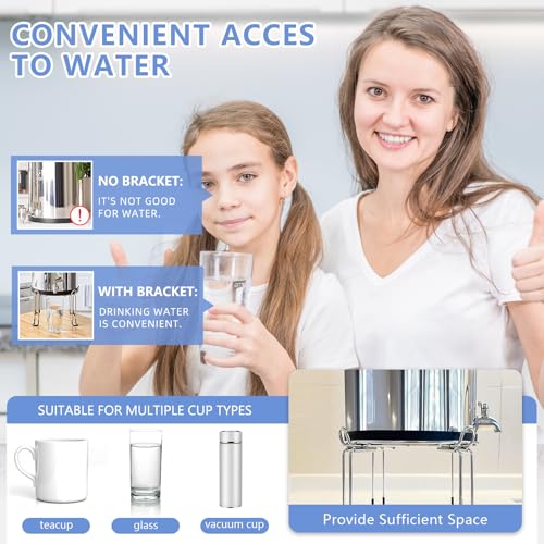 Water Filter Stand Being Used on Kitchen Counter