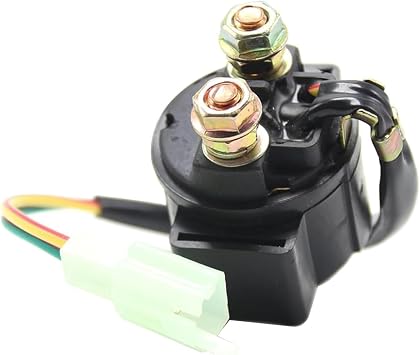 Starter Solenoid Relay, 12 V Starter Solenoid Relay Switch, Motorcycle Modification Accessories, Universal for Most Motorcycles Scooters Black