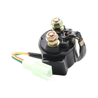 Starter Solenoid Relay, 12 V Starter Solenoid Relay Switch, Motorcycle Modification Accessories, Universal for Most Motorcycles Scooters Black