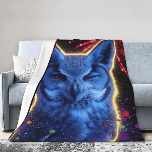 Couverture légère chouette pour vos soirées cocooning au salon