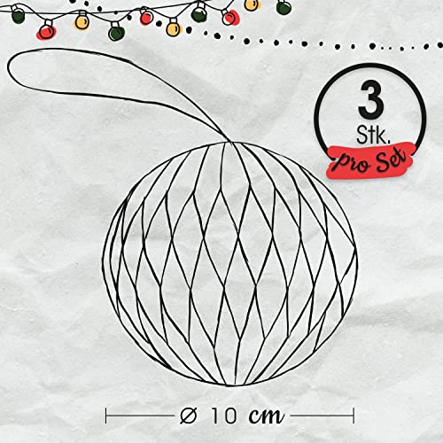 Christmas jewellery decoration (ball set of 3, grey), Kugel 3er Set - Image 2