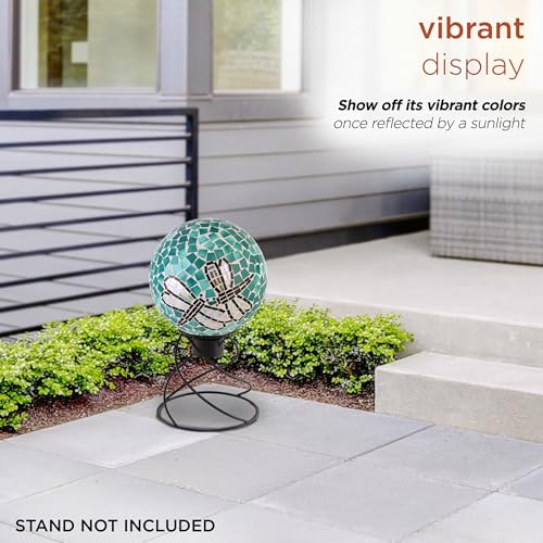 image for Alpine Corporation HMD194 Outdoor Glass Mosaic Gazing Globe Yard Decor