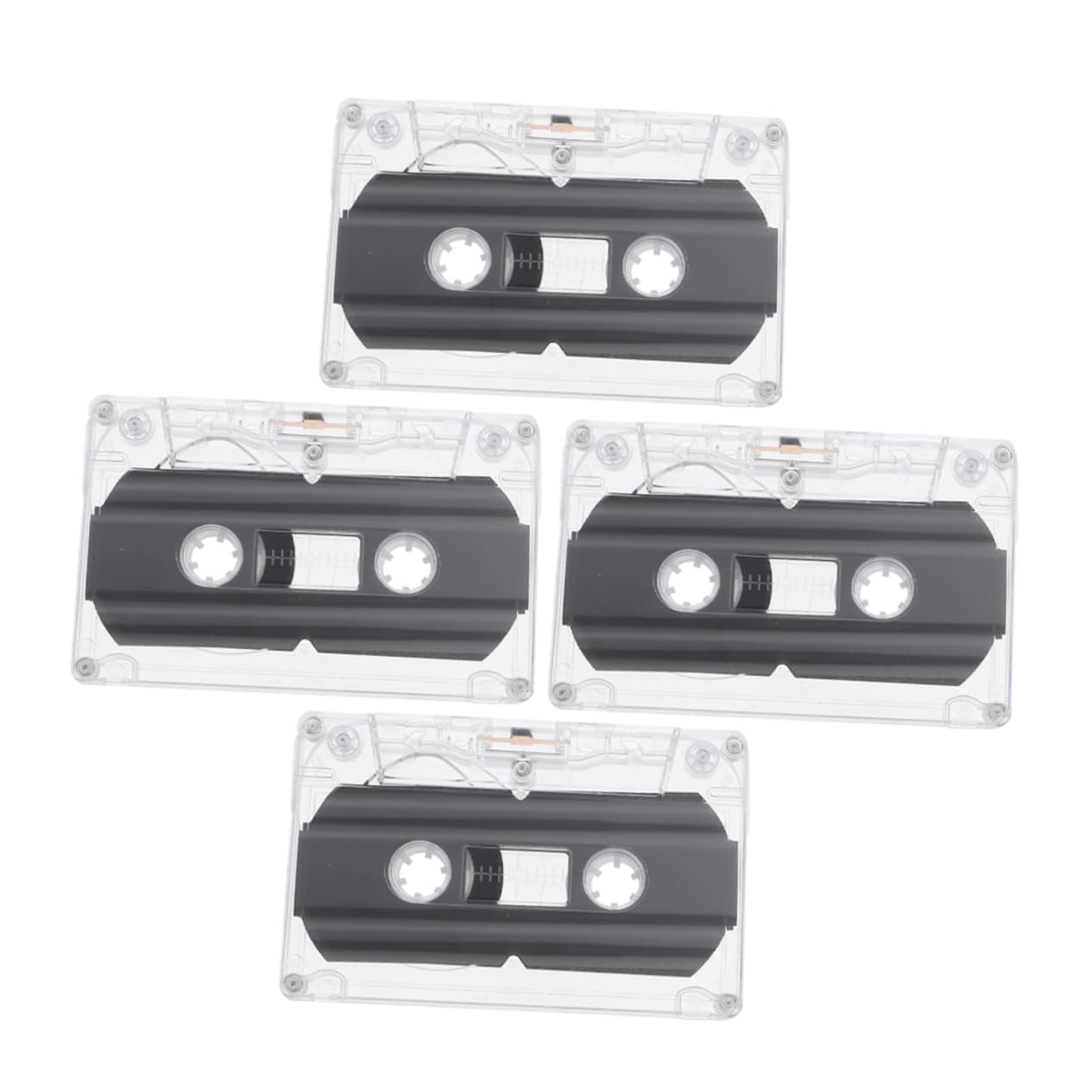 jojofuny 4pcs Blank Cassette Tapes for Creative Decoration Recordable Audio Tapes Vintage Design for Parties and Music
