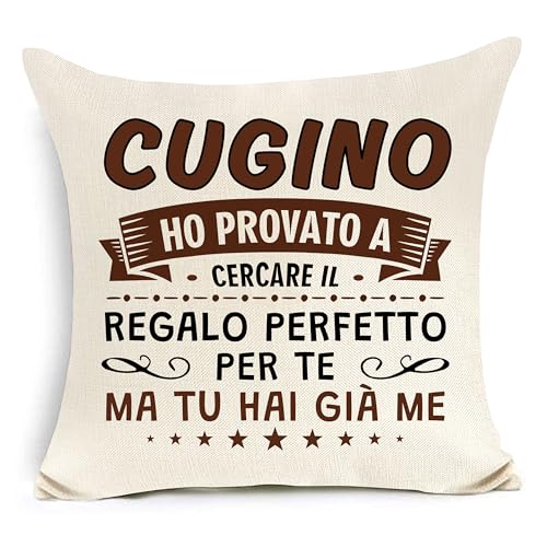 Awyuan Ho provato a cercare il regalo perfetto per te ma tu hai già me Copri cuscino per Cugino Compleanno Laurea Regalo di Natale Regali decorativi souvenir (Cugino-a)