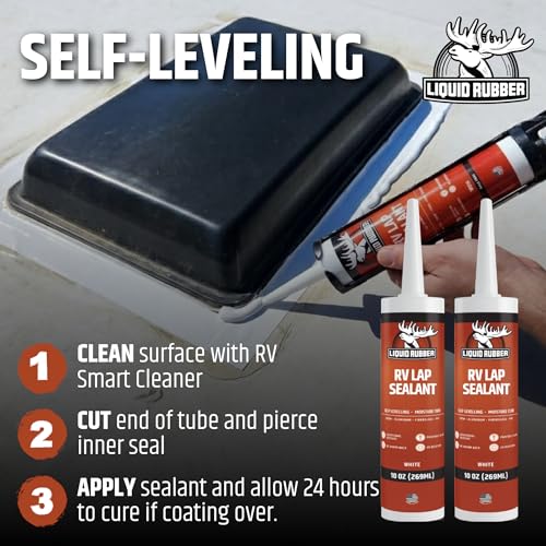Image of Liquid Rubber RV Lap Sealant, Self-Leveling Roof Sealer, White, 1 Pack