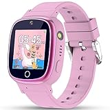 Rapocon Smart Watches for Kids with 24 Games,1.44' Touchscreen Kids Watches for Girls Ages 3-12, Kids Watch with Camera Video Music Player Pedometer Alarm Calculator Watch, Watch for Girls, Pink