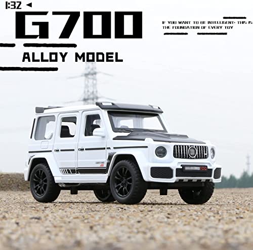 Image of DEOXY Die-cast 1:32 Brabus Model Car Toy for Kids Metal Car Alloy Pull Back with Friction Powered Openable Doors & Light, Music Boys Gifts for Kids (White)