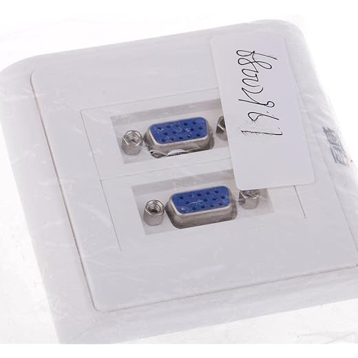 IVELECT Dual Outlet 15 Pin Female VGA Wall Plate