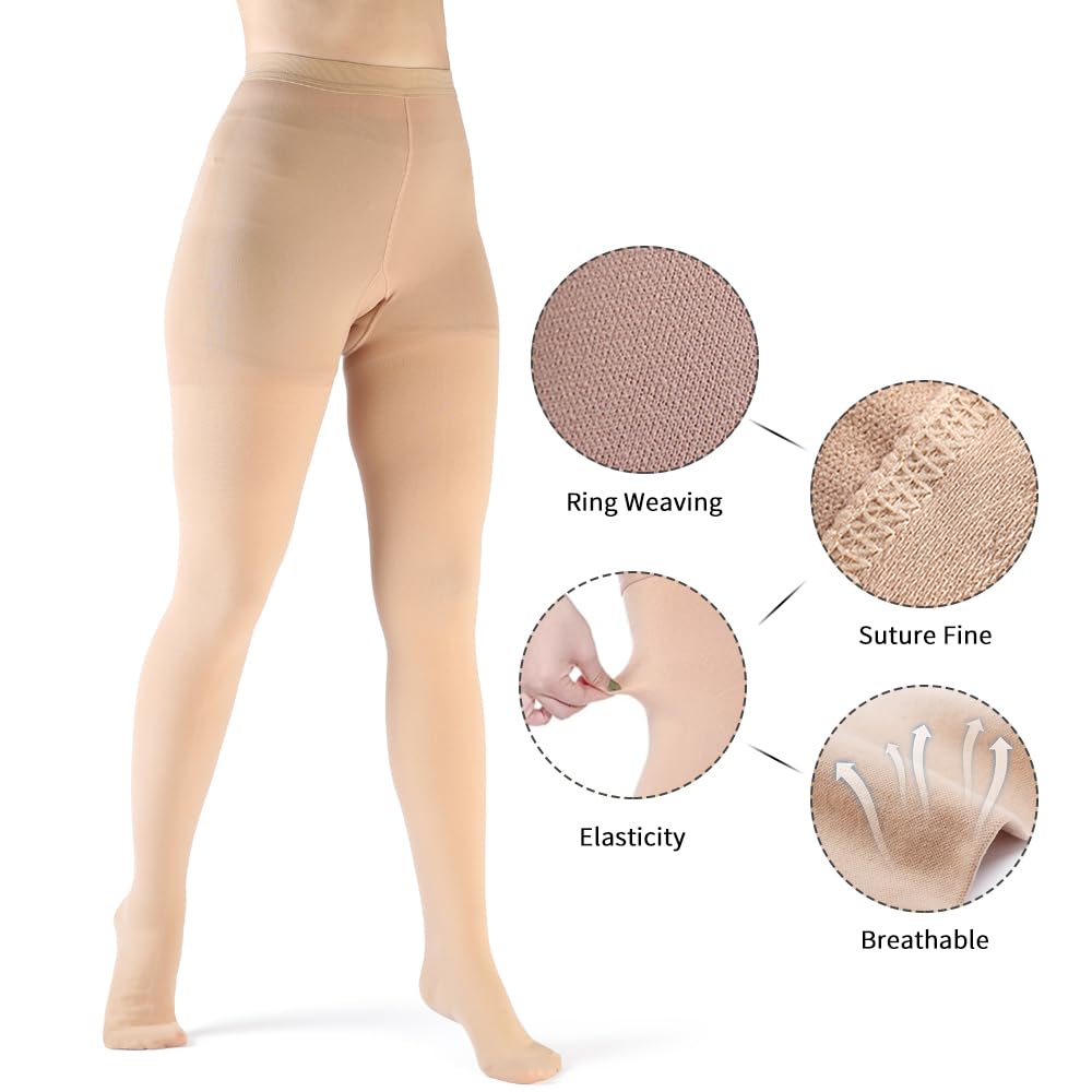 VARCOH Medias de Compresion Medias Para Mujeres Punta Abierta Para Mujeres, Compresion Mujer Circulacion Calcetines de 20-30 mmHg Para para DVT, Maternidad, Medias de Compresion Hombre…