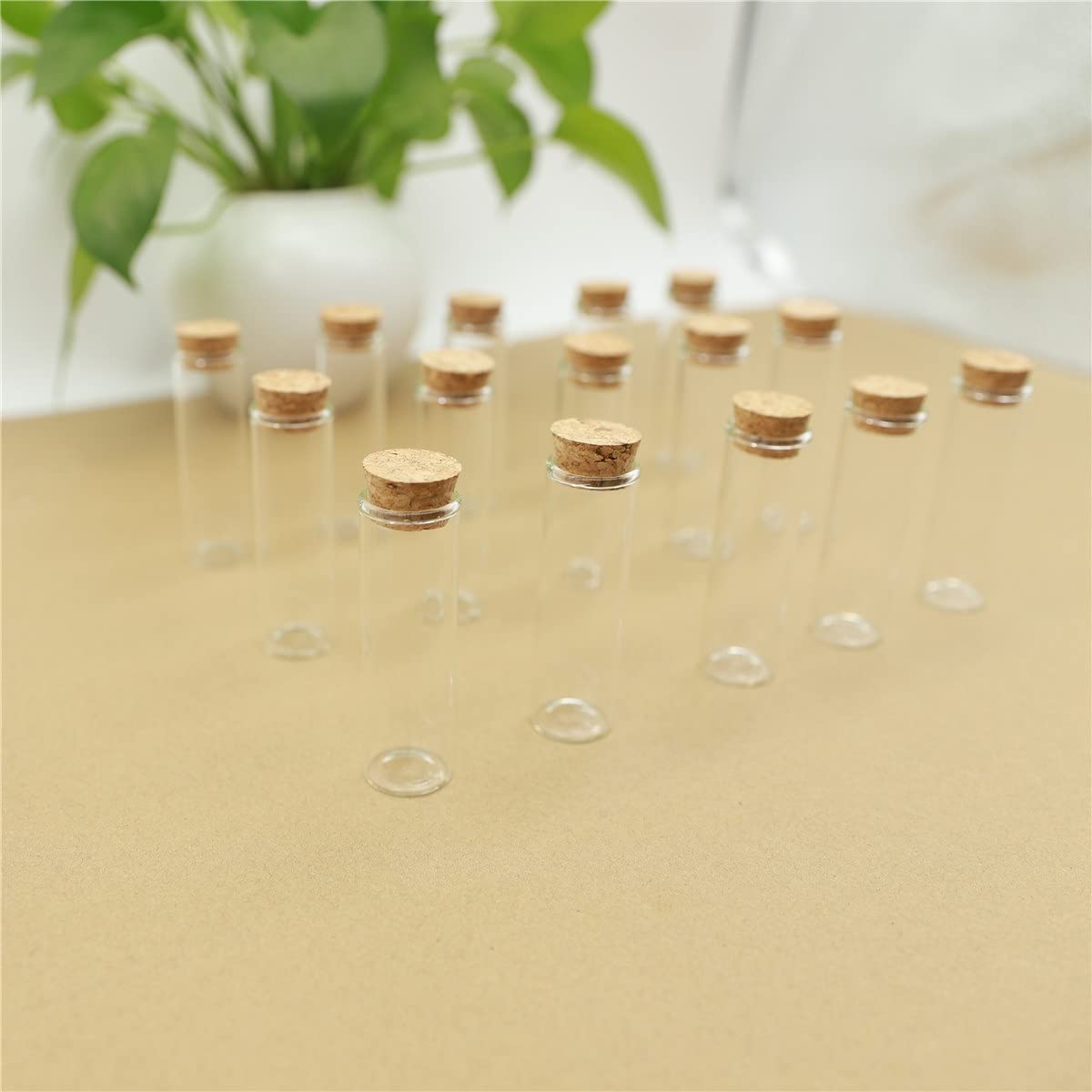 Plastikowe probówki 50 szt./partia szklana butelka 22 * 60 mm 12 ml probówka korek korek mini butelki na przyprawy pojemnik małe słoiki DIY fiolki małe butelki szklane plastikowe probówki z pokrywkami