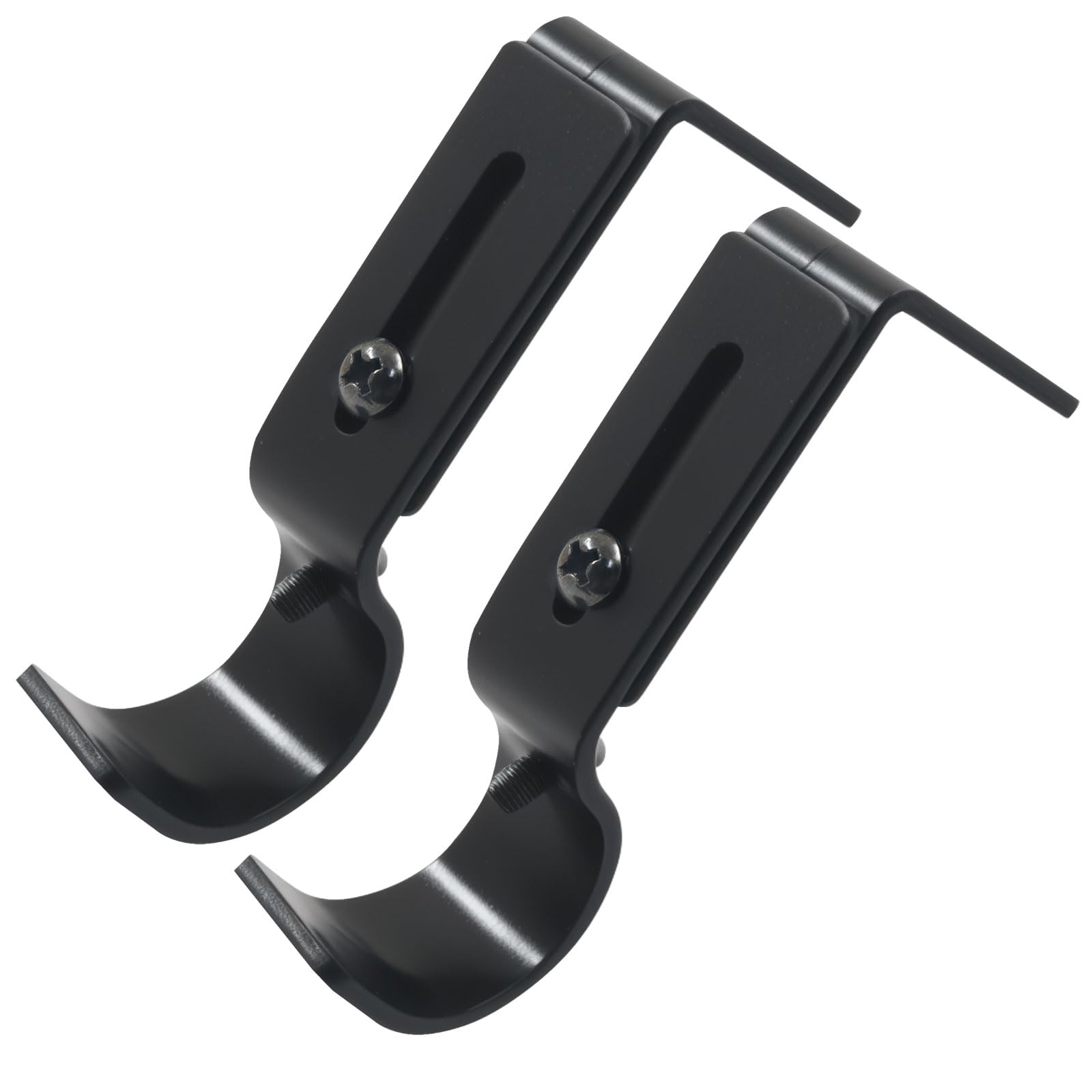 Black Curtain Rod Brackets - 4 Pack -10