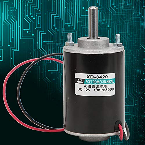 XD 3420 12/24V 30W Permanent Magnet DC Motor High Speed CW CCW Electric Motor for Mechanical Equipment (12V3000 rpm)