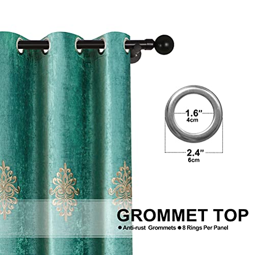 Rideaux chenille turquoise isolants et décoratifs pour salon chic - 3