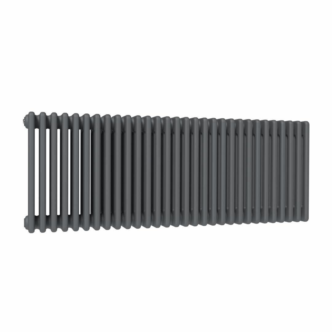 Lux Heat Anthracite Grey Horizontal 4 Column Traditional Radiator 500mm (H) x 1370mm (W)