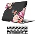 iLeadon MacBook Air 13 inch Protective Hard Case Soft Touch Ultra Thin Shell Cover+Keyboard Cover for Older Version MacBook Air 13 inch Model A1369/A1466 (MacBook Air 13", Peony Flower)