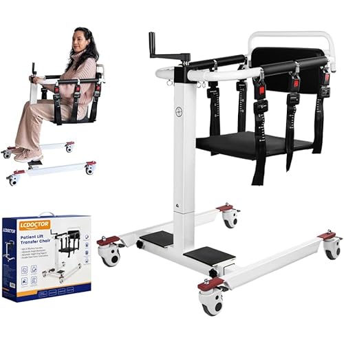 Patient Lift Transfer Chair, Wheelchair to Car Transfer Devices, Shower Lift Aids for Elderly Lightweight Foldable with Cushion - Patient Transfer with Padded backrest